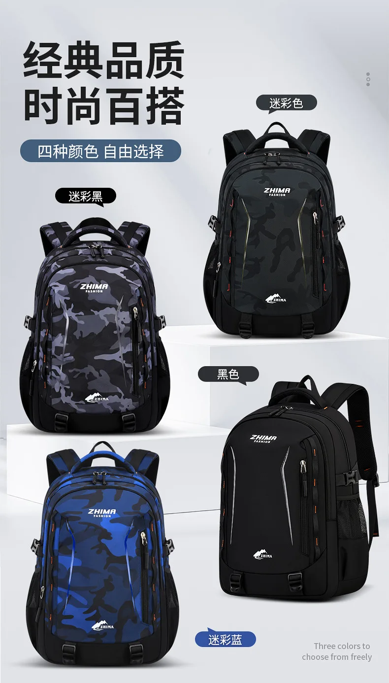 Large Capacity Unisex Laptop Backpack Casual Travel Hiking Daypack Business Commuter Outdoor School Rucksack