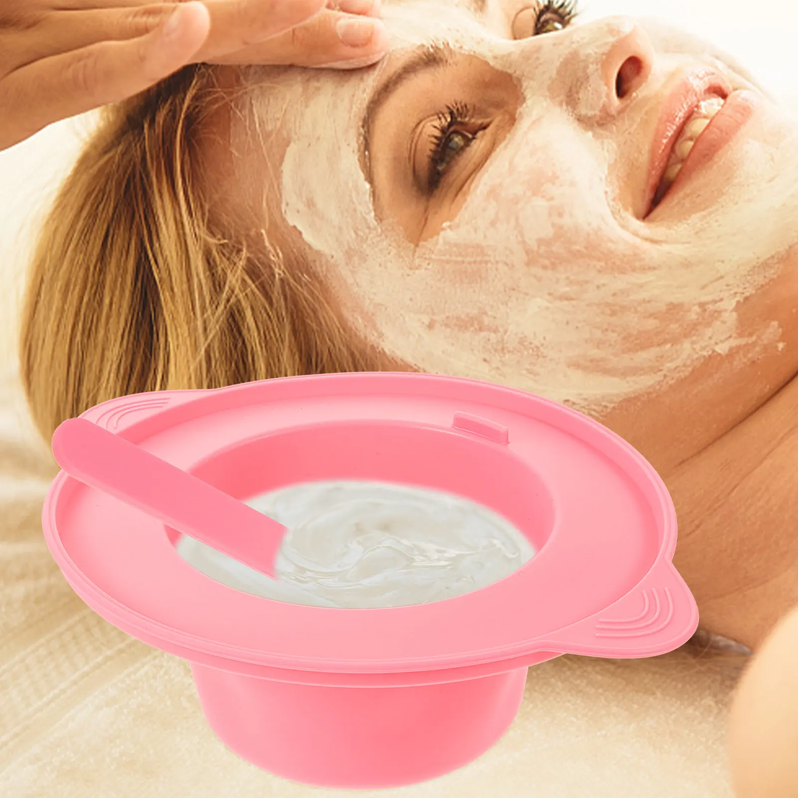 1Set Silicone Wax Melting Bowl Foldable Mask Mixing Pot 400Ml Heat Resistant Smooth Surface Wax Heater Inner Container