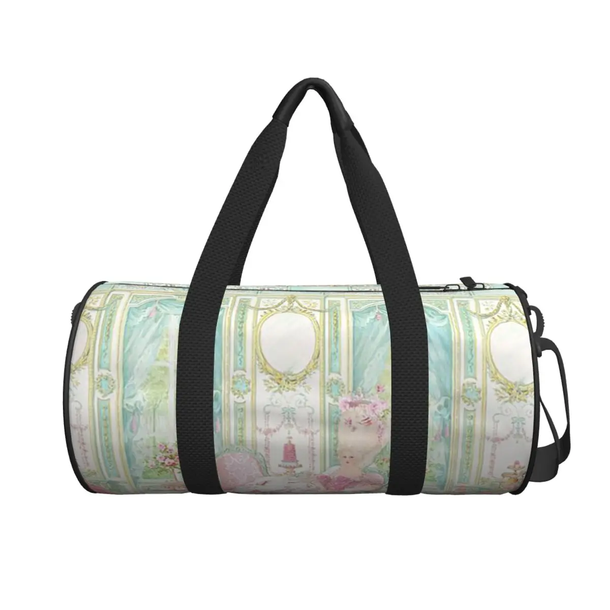 

Marie Antoinette The Pink Room Large Duffle Gym Bag Waterproof Duffle Travel Bags Handbags Fitness bag