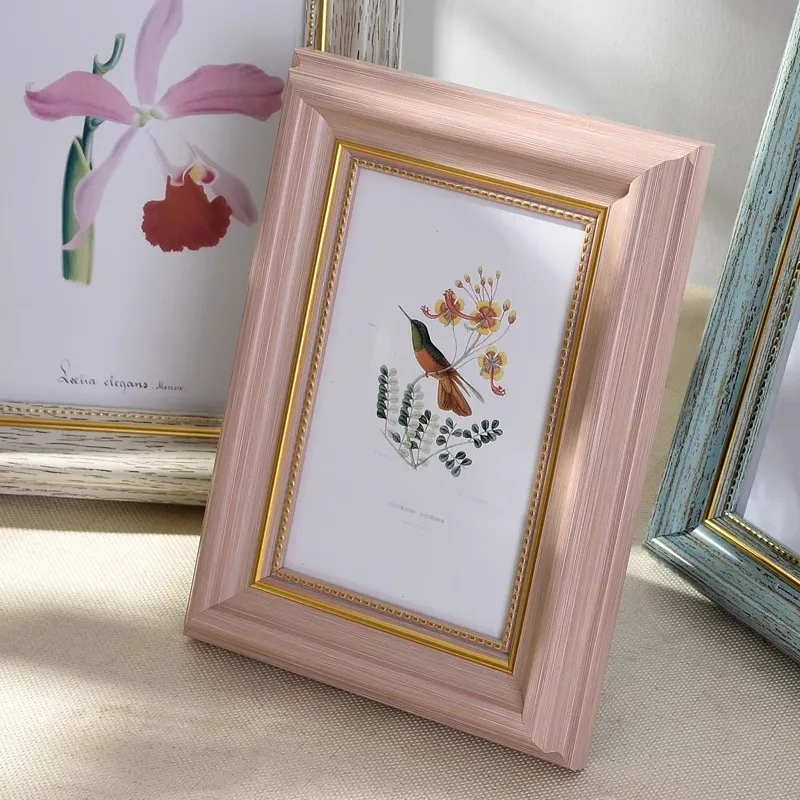 

1 Pcs Resin Style Photo Frame For Table Modern 14 Colors Picture Frames Home Decor Delicacy Picture Frame Hanging Photo Frame