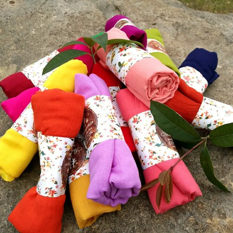 10 Pcs Cotton Linen Scarf Women Solid Color Silk Women Winter high-end Monochrome Linen 8SJ208