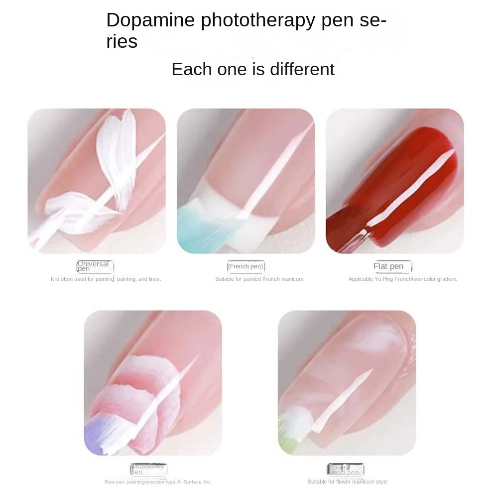 5 teile/satz Zeichnung Blume Linie Gitter Nail Art Liner Pinsel Maniküre Zubehör DIY Nagellack Nagel Zeichnung Stift Nail Art Tool