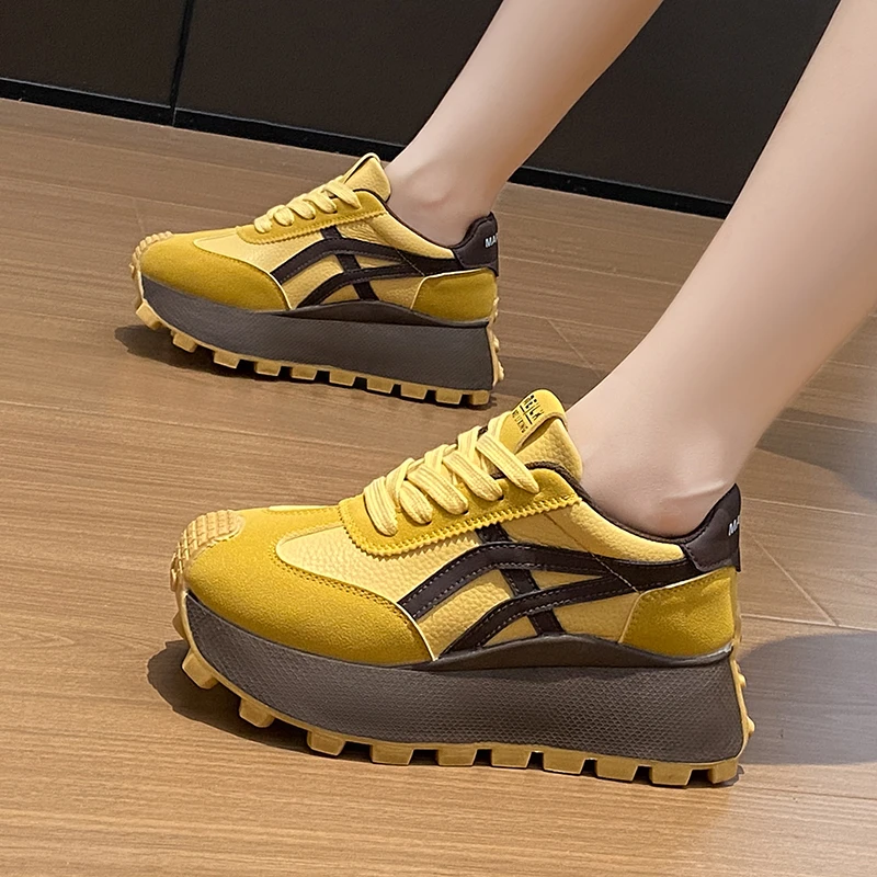 Sneakers Leather Platform Shoes New Fashion Women Leisure Light Anti-slip Green Running Luxury Shoe Fashion Designer Women Shoes