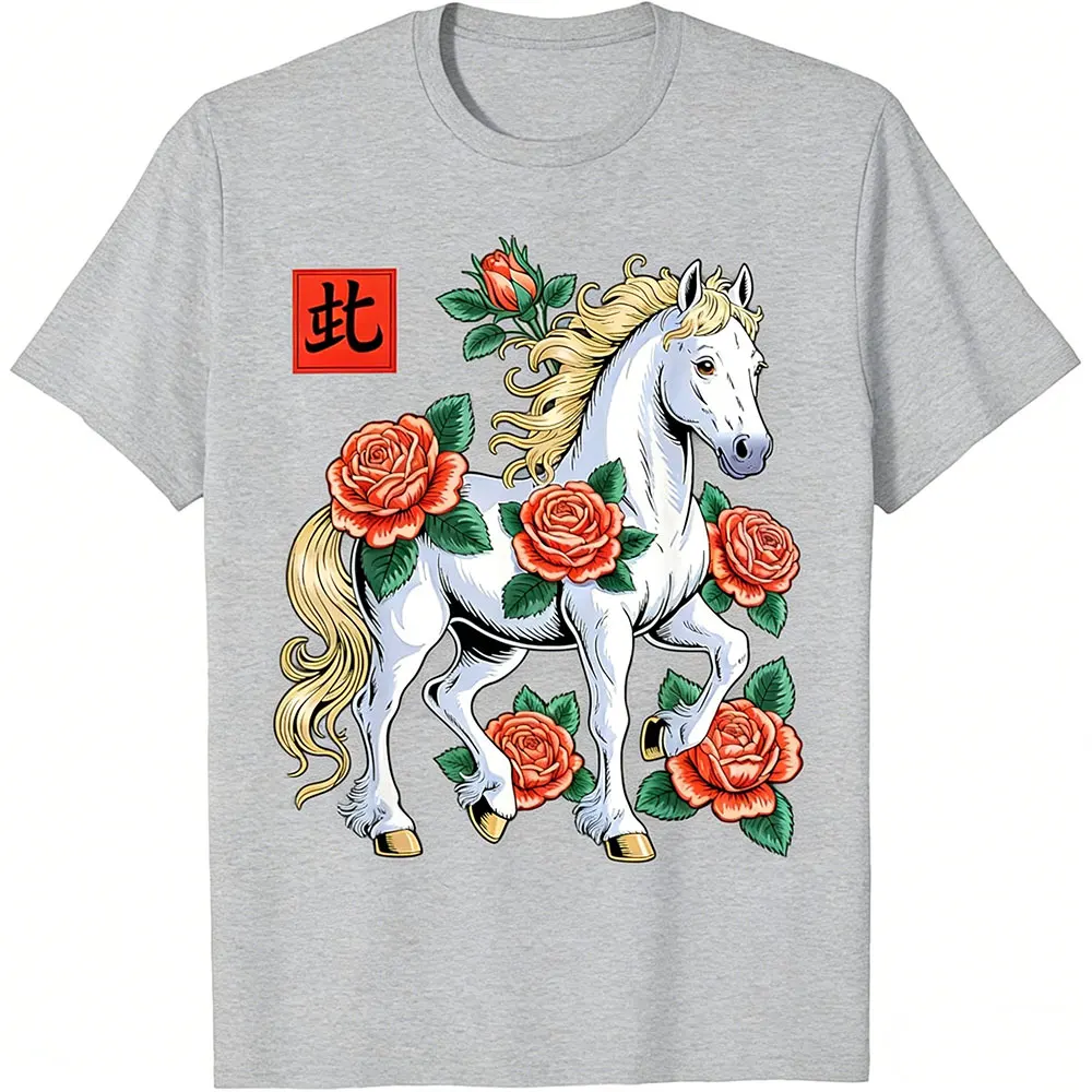 Ano do cavalo 2026 festa de ano novo moletom chinês ano novo cavalo camiseta das mulheres dos homens roupas y2k topos