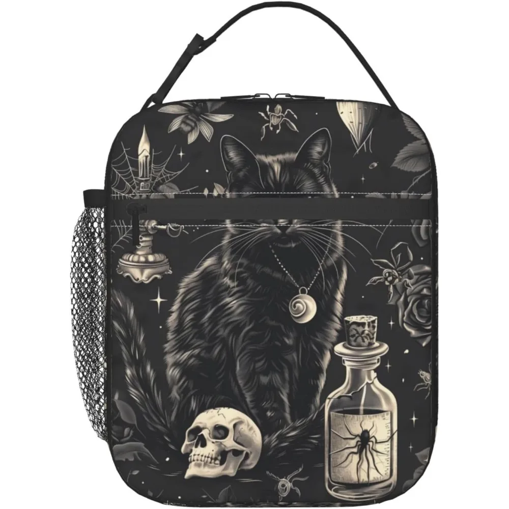 

Goth Insulated Lunch Box For Women Men Goth Lunch Bag For Work,Picnic,Travel,Hiking,Beach Polyester