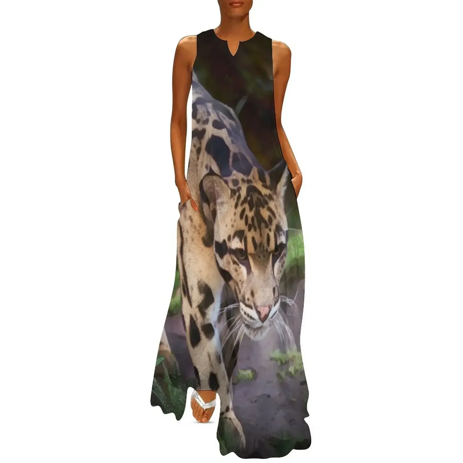 

Asian Clouded Leopard Long Dress elegant dress women formal occasion dresses luxury dresses Dress