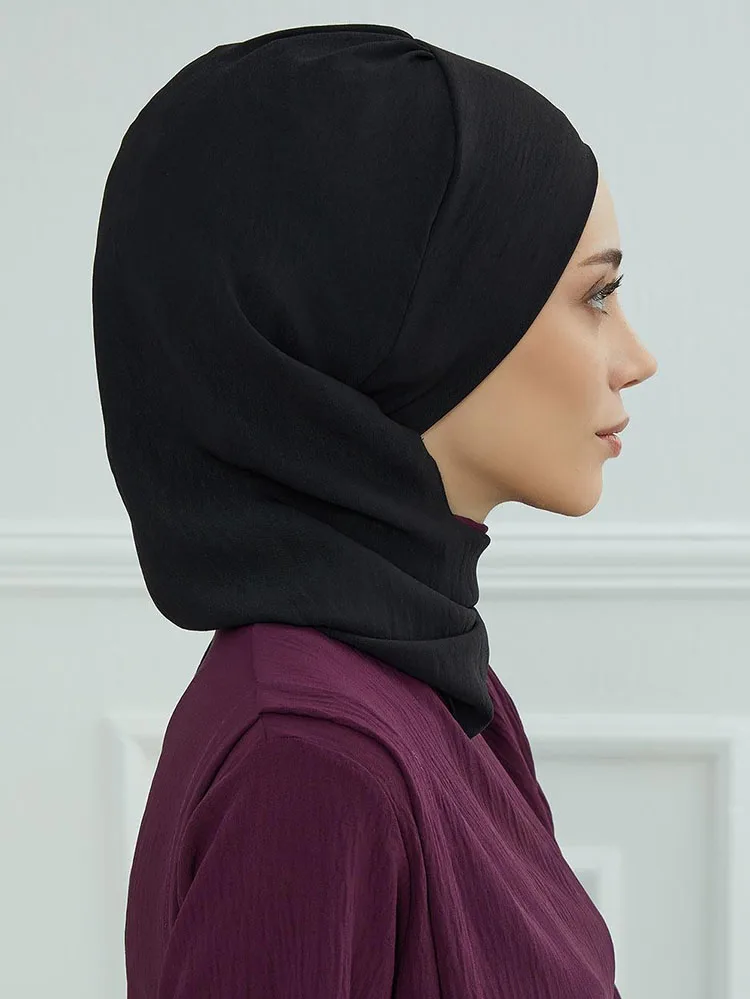 Topi jilbab dalam wanita Muslim, topi syal Muslim, topi kepala Turban Islami, aksesori rambut wanita