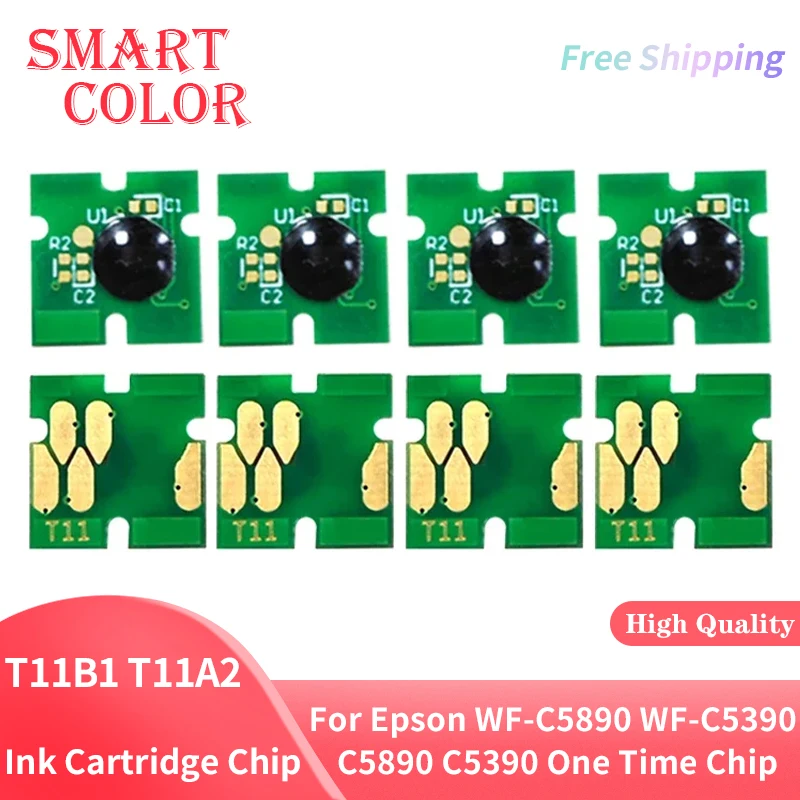 South America T11A1 T11B1 T11A2 T11A3 T11A4 Ink Cartridge Chip Compatible For Epson WF-C5890 WF-C5390 C5890 C5390 one time chip