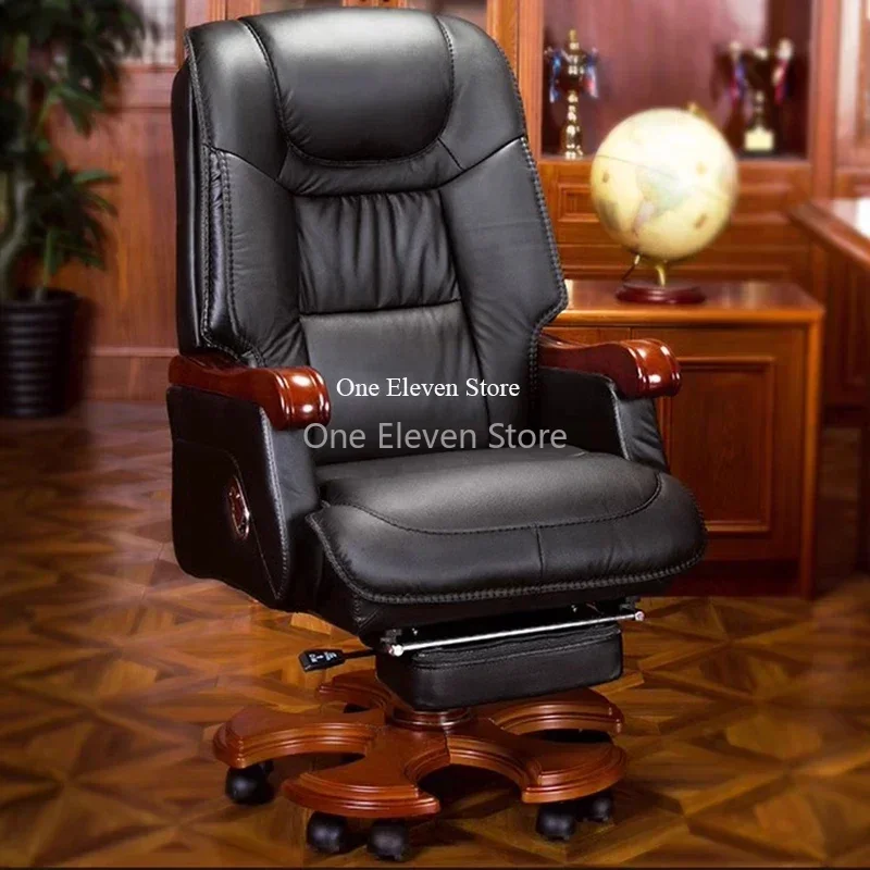 Single Office Chair Chairs Work Leather Chair Rocking Gaming Ergonomic Writing Comfortable Leder Stuhl Ergonomic Furniture