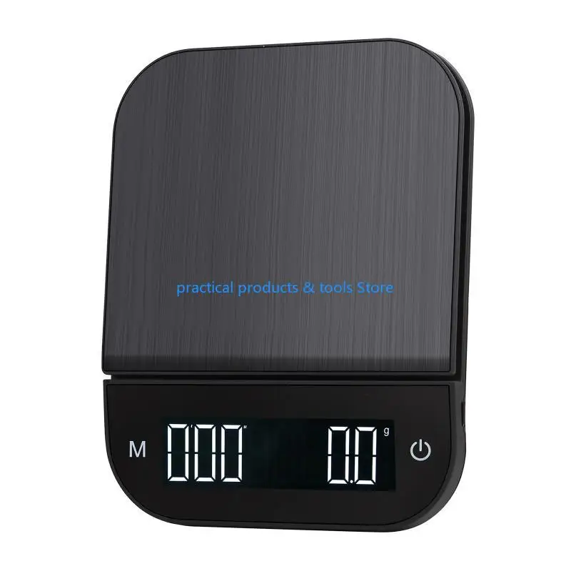 77JB Drip Coffee Scale with Timer Portable Electronic Digital Kitchen Scale USB Power