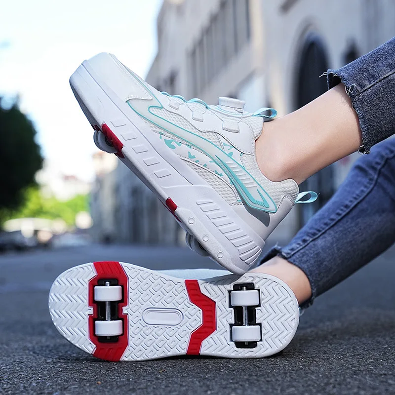 Chaussures de patins à roulettes pour enfants, roues de remorquage, plonger oyantes, mode, chaussures de sport pour enfants, patinage décontracté,