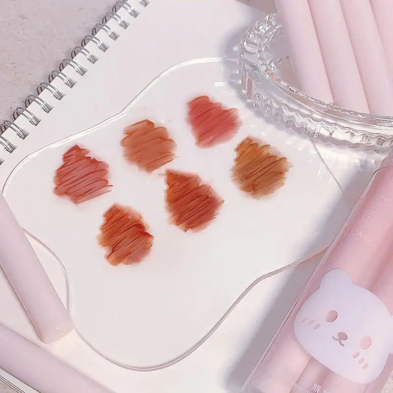 6 pièces de gloss à lèvres effet miroir, gloss à lèvres transparent, huile à lèvres en verre, rouge à lèvres liquide imperméable, teinte nude brun clair, maquillage