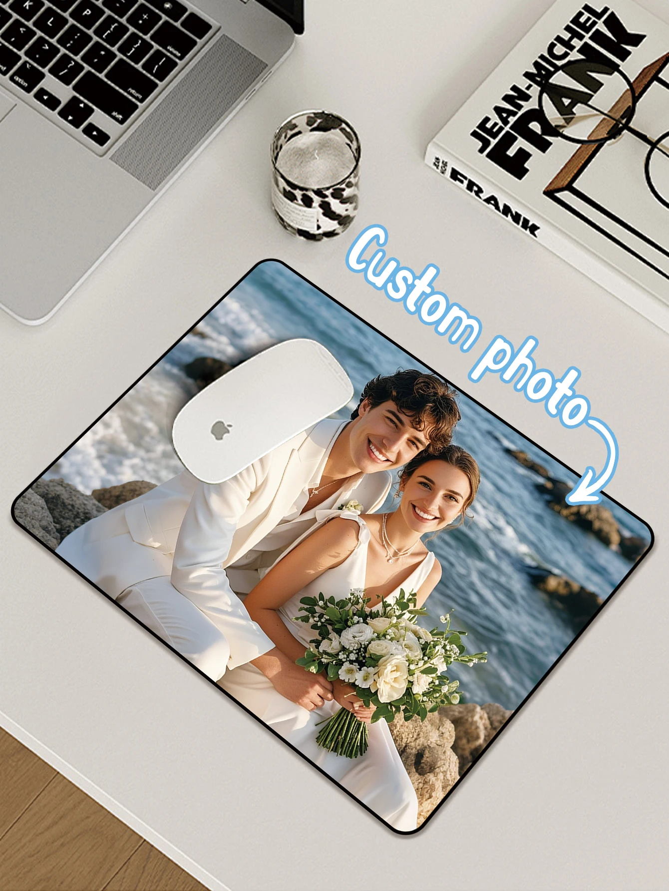 Custom Photo Mouse Pad Personalized Mouse Pad Custom Desk Mat Gaming Mousepad Gift for Dad Mom Couple Friends Pet