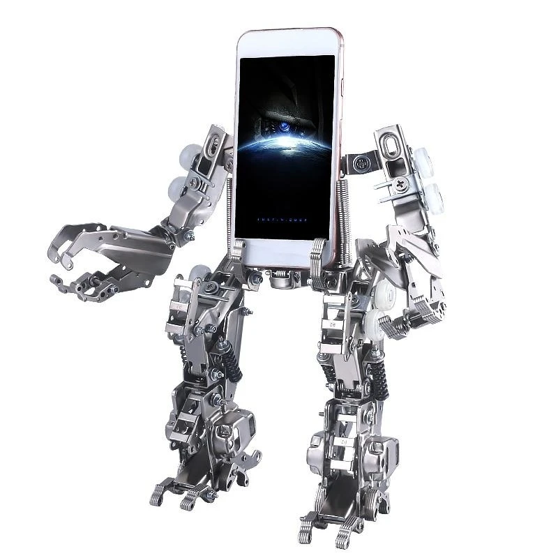 Diy Robot Mechanical Model Phone Bracket Toy Model Puzzle Assembly Intelligence Metal Toy Adults Men Kids Adults Birthday Gifts