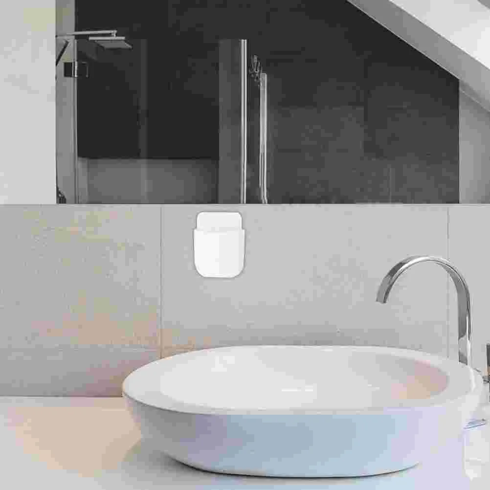 4 Pcs Remote Control Storage Box Smooth Surface Phone Holder Smartphone Bracket Wall Mounted Organizer Wall-mounted Abs Cell