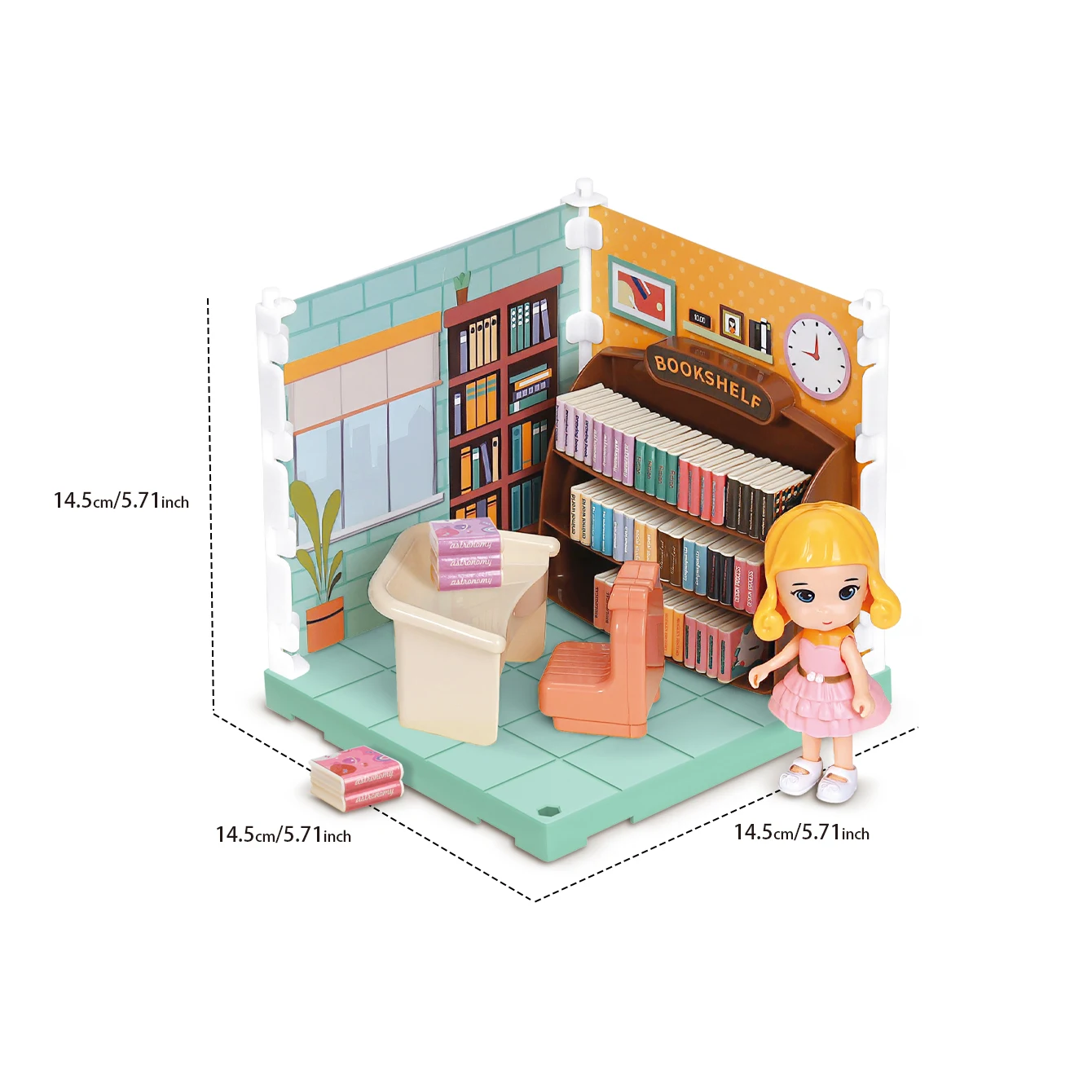 مجموعة ألعاب لعب منزل الأطفال، غرفة نوم واقعية، حمام، أثاث المطبخ والدراسة، هدية عيد ميلاد #6