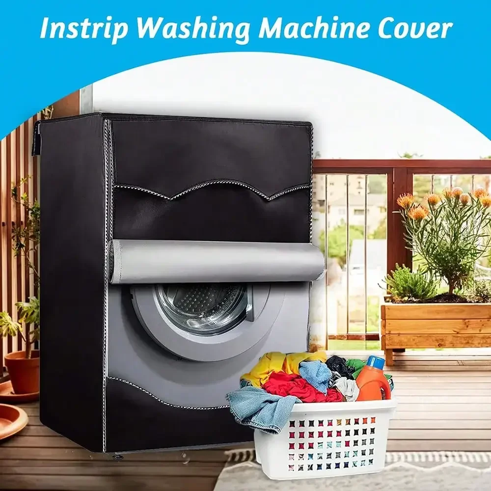 

Front Load Washing Machine Cover, Thickened Waterproof, Multi-functional Dust Sun Cover