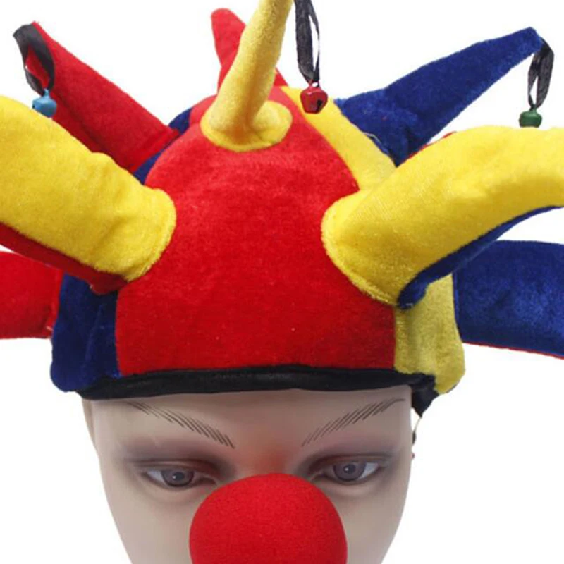 Cosplay Fancy Clown Hat Creative Adult Children Clown Hat Carnival Party  Accessories Clown Decorative Hat Dance Dress Up Props