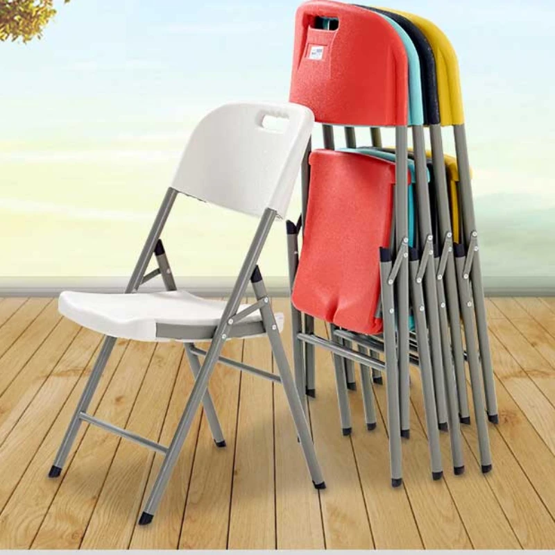 

Folding Chair Simple Meeting Leisure Dining Chair Office Computer Backrest Chair Portable Plastic Stool Household Chair