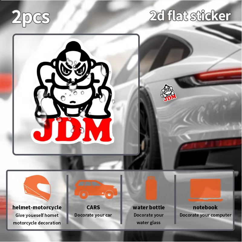 4 pezzi/set simpatico adesivo JDM Sumo Wrestler - decalcomania autoadesiva rimovibile per bottiglia d'acqua, auto, album |   Regalo della cultura giapponese