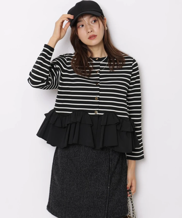 Fashionable Stripe Knitted Sweater Loose Fit Color Block Neckline Long Sleeve Women's Autumn Winter Casual Style Breathable