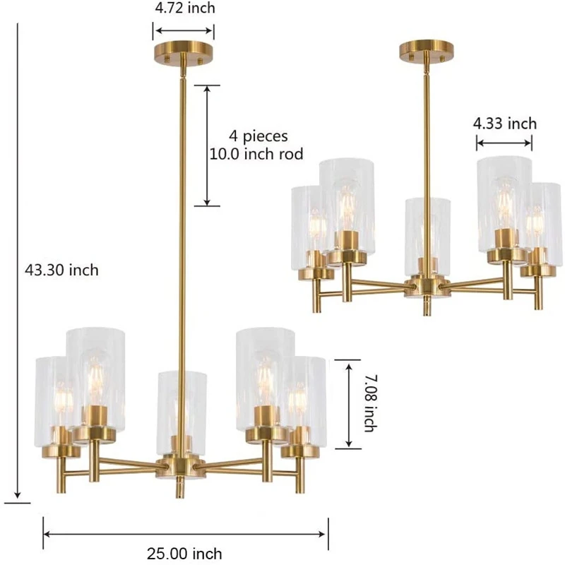 Imagem -06 - Modern Luxury Led Chandelier Lighting Restaurante Ceiling Lamp Luminária para Sala de Jantar Sala de Estar Cozinha Quarto Iluminação