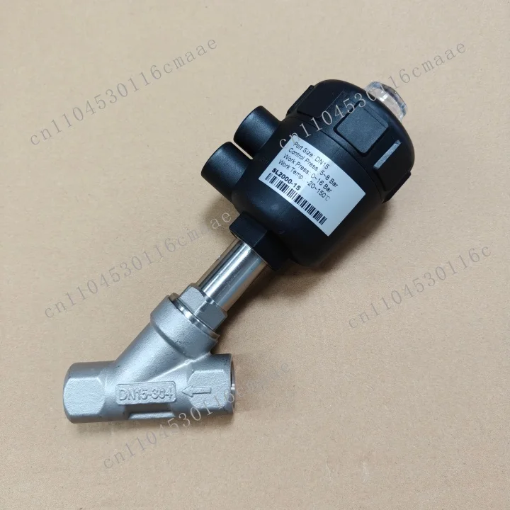 Stainless steel pneumatic angle seat valve 180 degrees G 1/2 "DN15 steam boiler dryer scrubber PV100P015NC-304-V HKl7