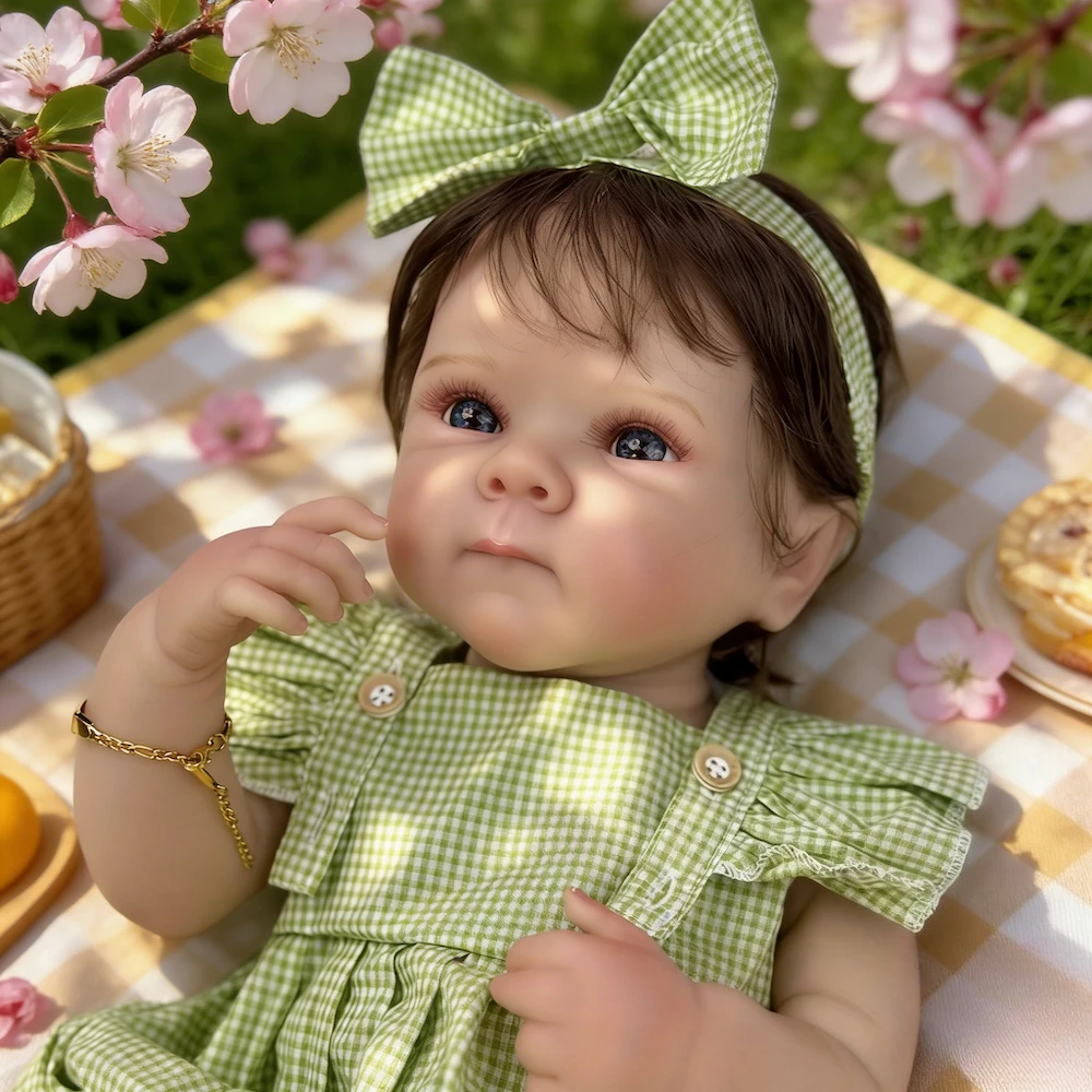 

BZDOLL 45cm 18inch Full Vinyl Body Reborn Baby Doll Toy For Child Handmade Birthday Gift For Kids Bathe Bedtime Toy Lifelike