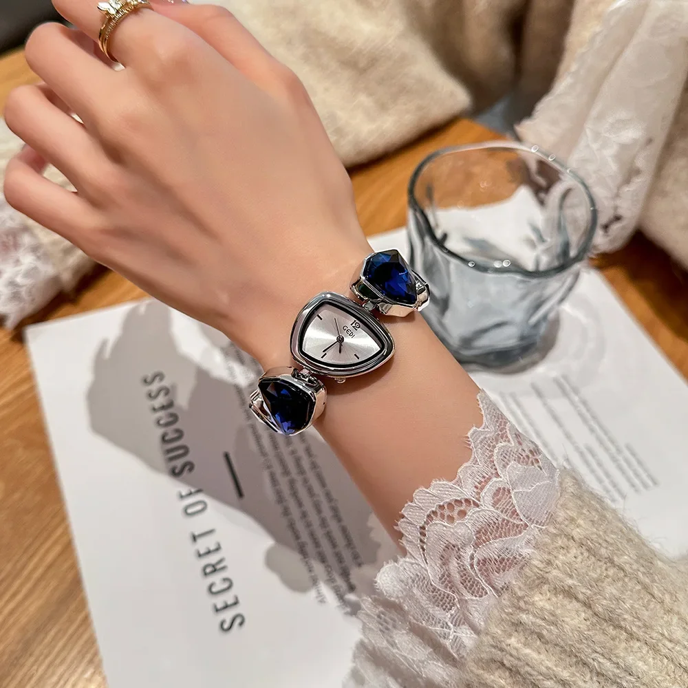 Women Watch Brand High Beauty Luxury Crystal Diamond Metal irregularity Bracelet Waterproof Diamond Female Fashion Clock Watches