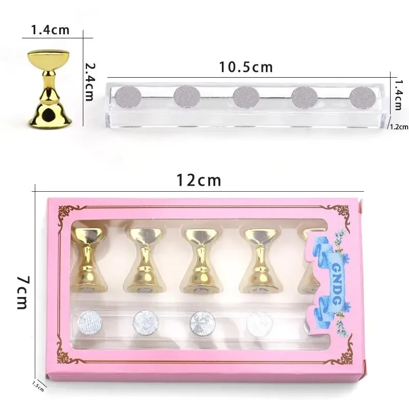 Présentoir magnétique pour vernis à ongles, 5 pièces, support pour échantillons d'ongles, pointes magnétiques, mastic réutilisable, MJZSJ03, nouveau