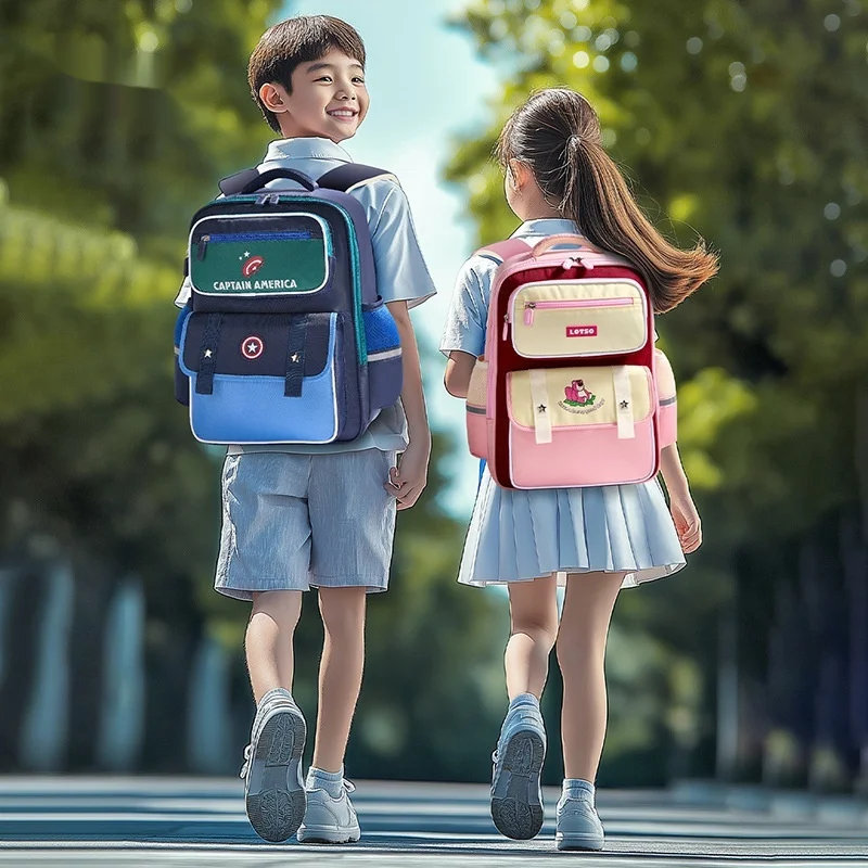 

Hot Marvel Series Spider-Man Cartoon Peripheral Large-Capacity Backpack For Spine Support And Load Reduction For Students Gift