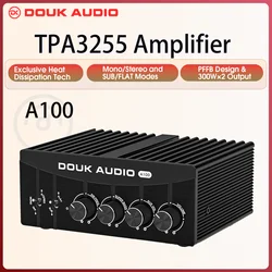 Douk Audio A100 TPA3255 Digital Power Amplifier Mono/Stereo Bass Full-frequency Audio Amp 300W