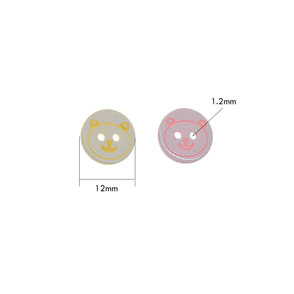 200pcs 12mm 0.5inch assorted Colors Resin baby panda bear head Round Button Sewing Cardmaking Scrapbooking Knitting DIY  making