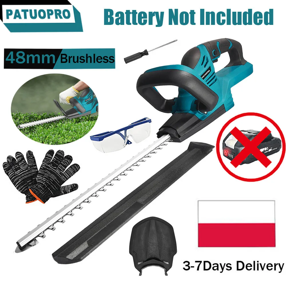 480MM Cordless Electric Hedge Trimmer Multifunction Double Blades Garden Lawn Mower Tools For Makita 18V Battery(No Battery)