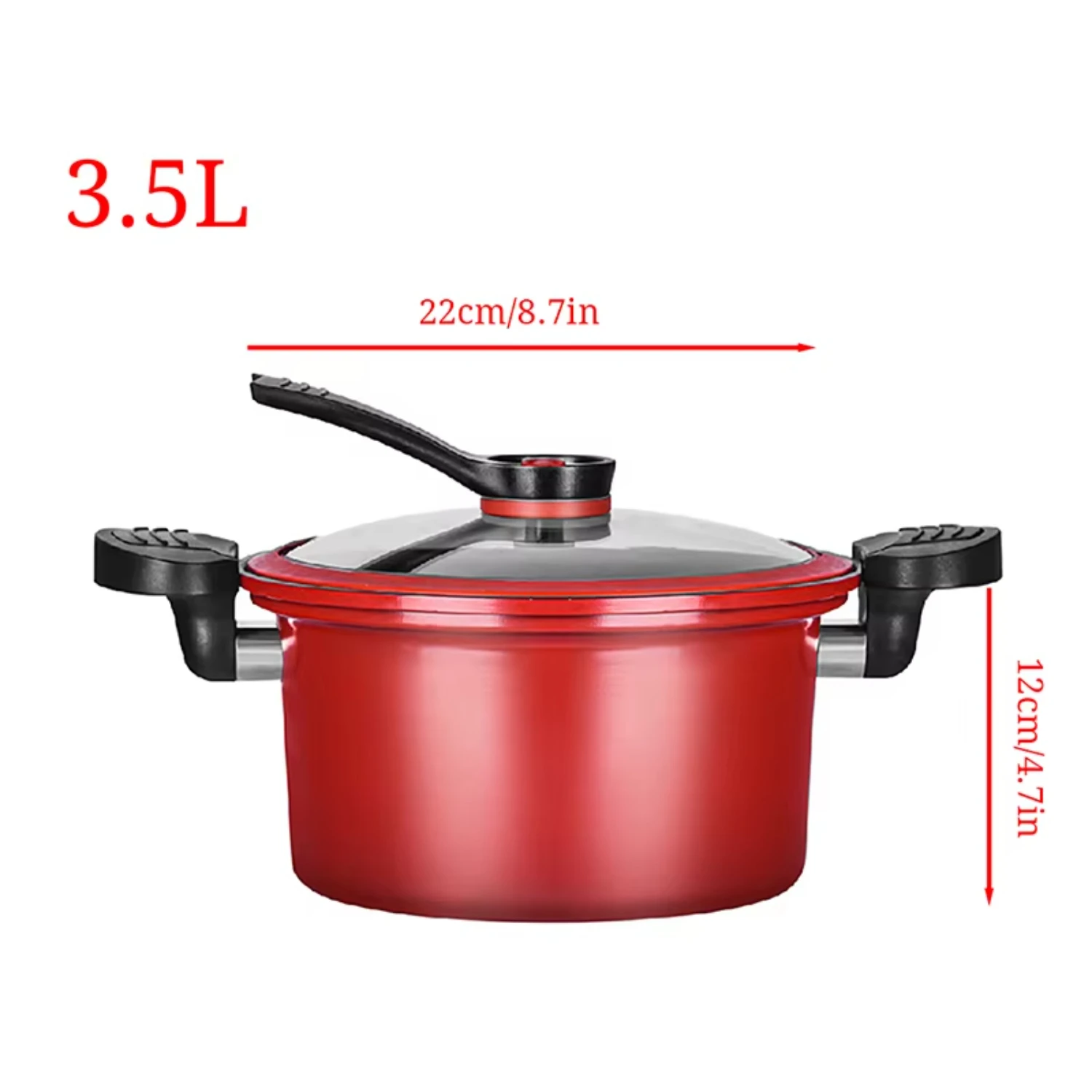 Pressure Cooker Compatible Pressure Cooker 3.5L Large-capacity Low-temperature Cooking Rice Pressure Cooker