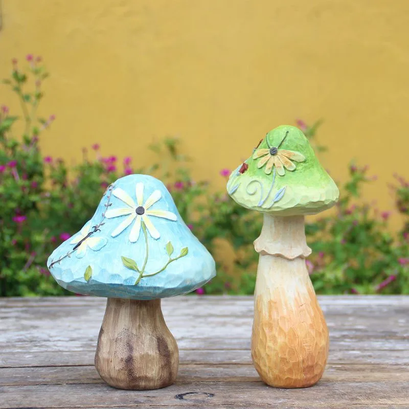 TingKe-Resin Mushroom Crafts, Modern Simple Home Pastoral Decoration, Creative Living Room, Bedroom Desktop Decorations