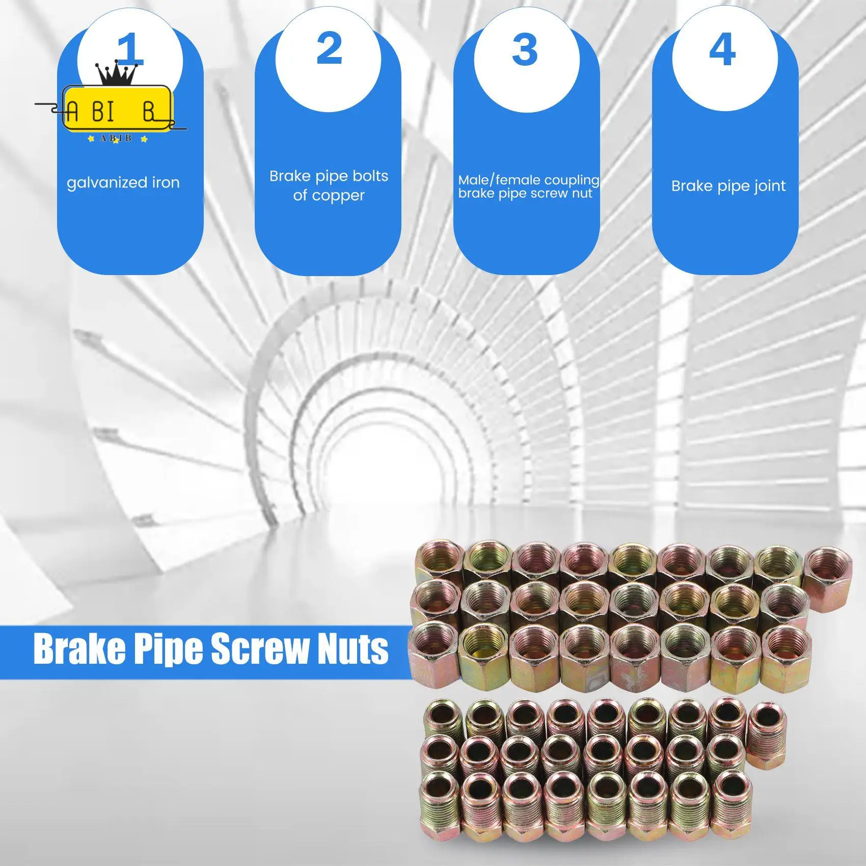 

ABIB-50 шт. Мужской/Женский конец тормозной трубы, гайки M10 X 1 мм, 3/16 дюйма, наружный диаметр, медные тормозные трубки, фитинги для труб, метрические