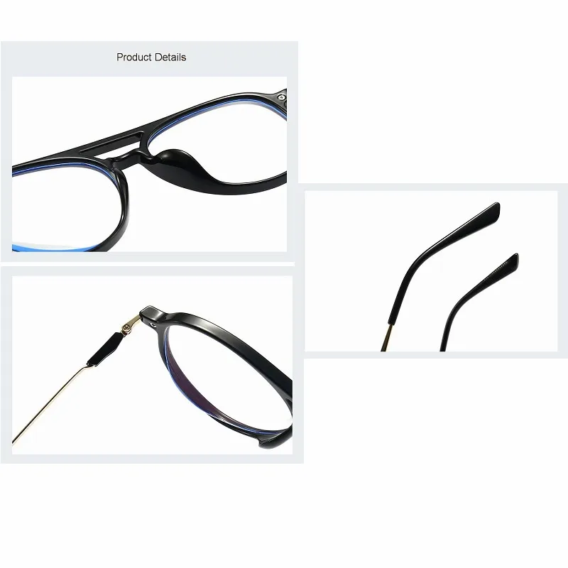 MYT_0516 Transparent Frame Reading Glasses Anti Blue Light Aviation Presbyopic Glasses Polit Eyeglasses Vision Care +1.00~+4.00