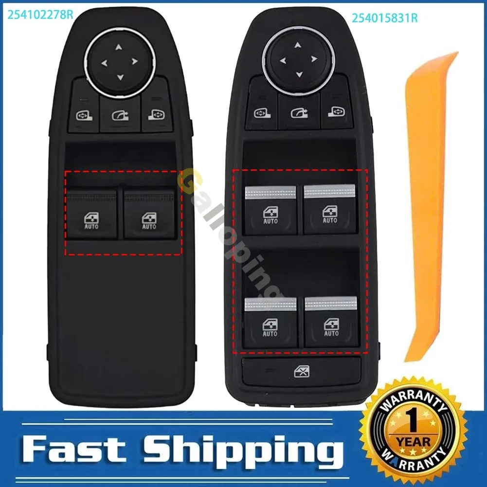 254015831R 254102278R Front Left Electric Power Window Control Switch Glass Lifter Button For Renault Clio Car Accessories
