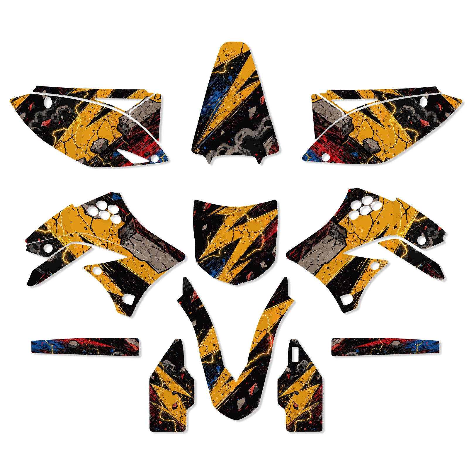 NICECNC für Kawasaki KX450F KXF 450 KX 450F 2009 2010 2011 Motorrad-Grafik-Hintergrund-Aufkleber-Set, individuell anpassbar – Detail 8