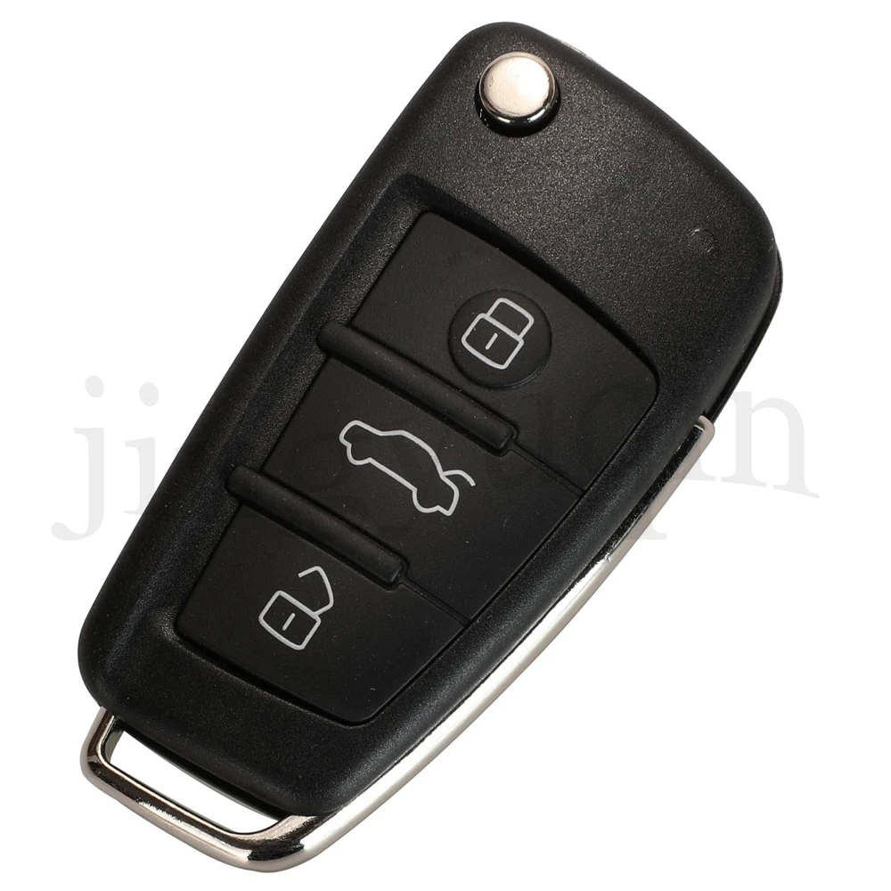 jingyuqin 5PCS/Lot Folding Remote Car Key For Audi A3 S3 MQB 8E Chip 3Buttons 433MHZ Keyless-Go/Half-Smart Key