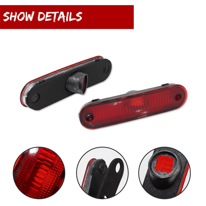 Smoked / Amber / Red Lens Front Rear Bumper Side Fender Marker Light Housings For Mazda Miata MX-5 1990-2005, No Bulb / Socket