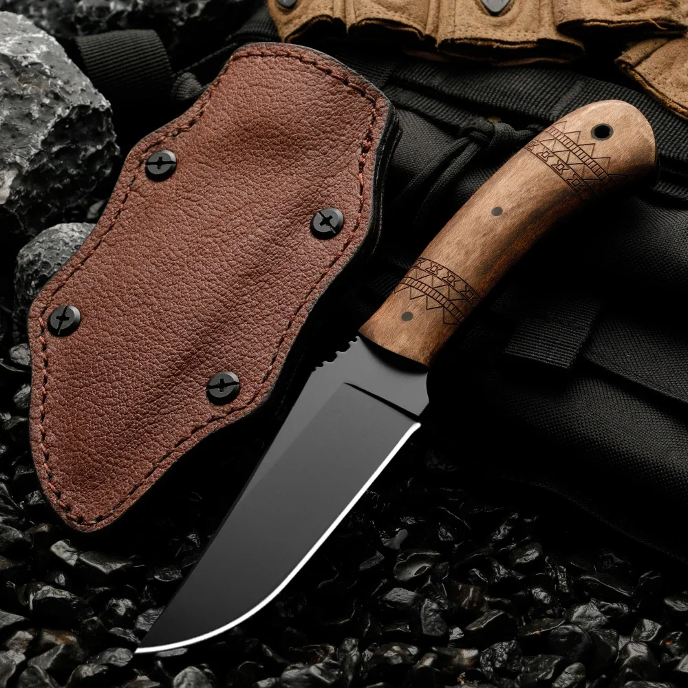 High quality multifunctional fixed blade - outdoor camping, rescue, and emergency survival knife, men's gift