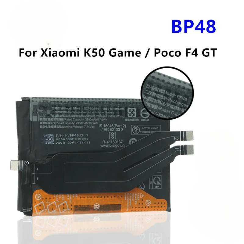 4700mAh BP48 For Xiaomi K50 Game / Poco F4 GT Battery Batteries 2350X2 MAh Battery