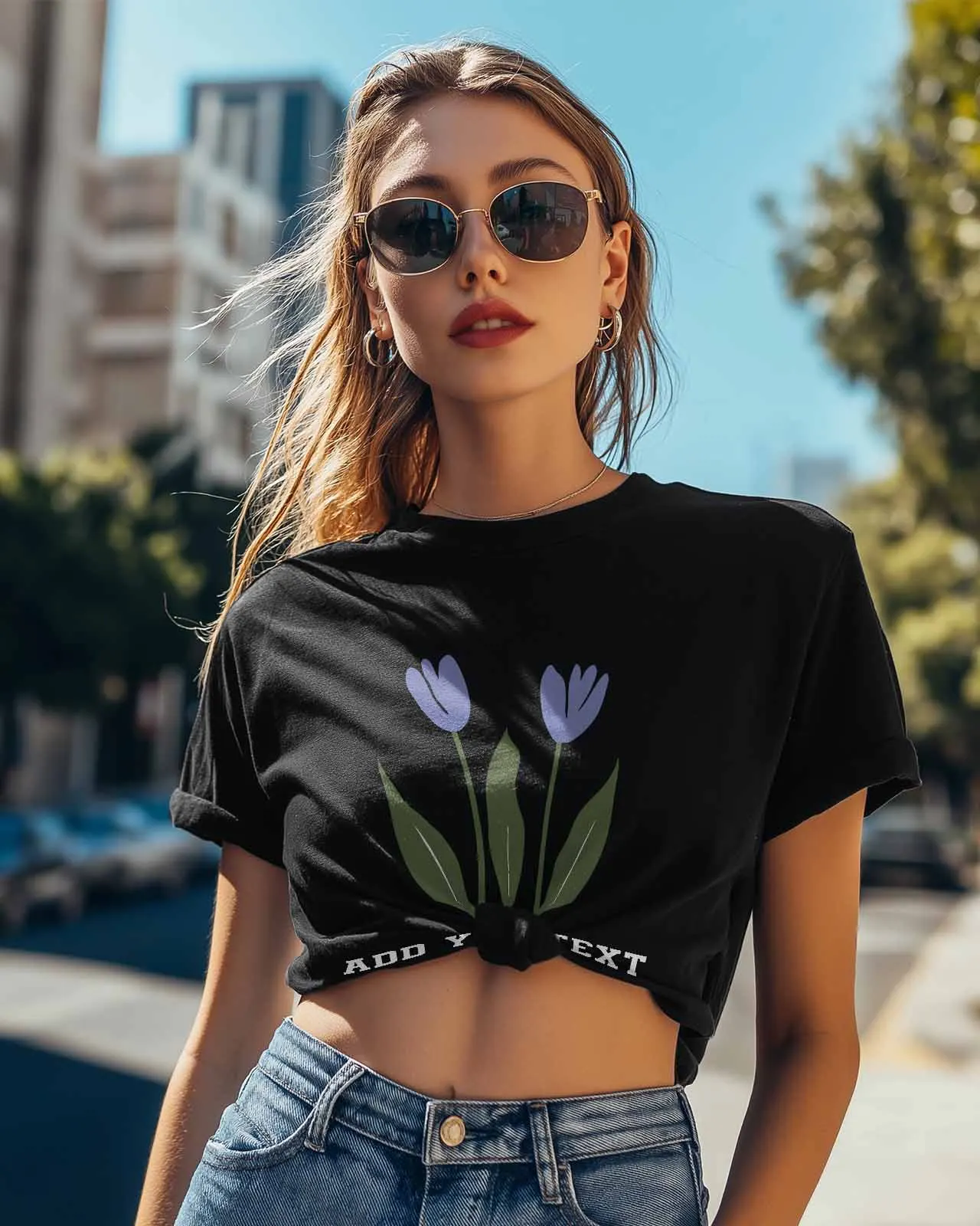 Simple Tulip With A Minimalist Style T-Shirt Lover Gift Sweatshirt Fitness T-shirt Short Sleeve O-neck Clothing Tops