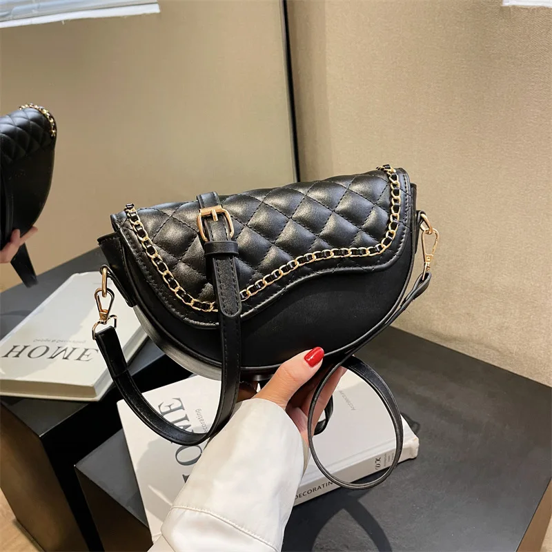 

2025 Korean Saddle Bag - Women's Fashion Crossbody Shoulder Purse, Trendy Mini Handbag