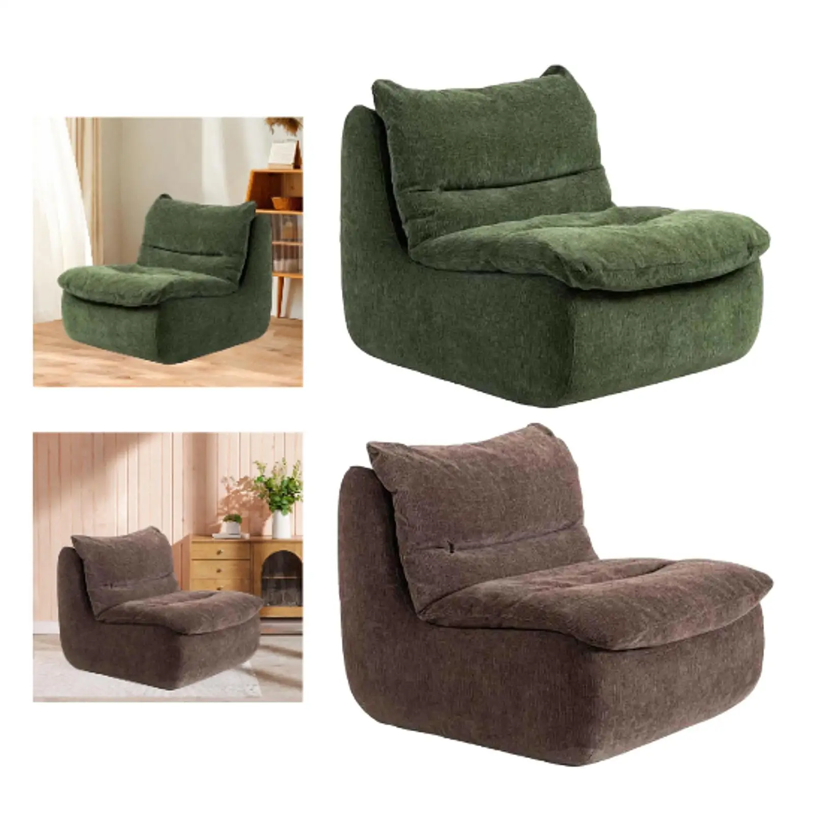 Floor Lounge Sofa Fashion Single Sofa for Guest Room Small Space Balcony