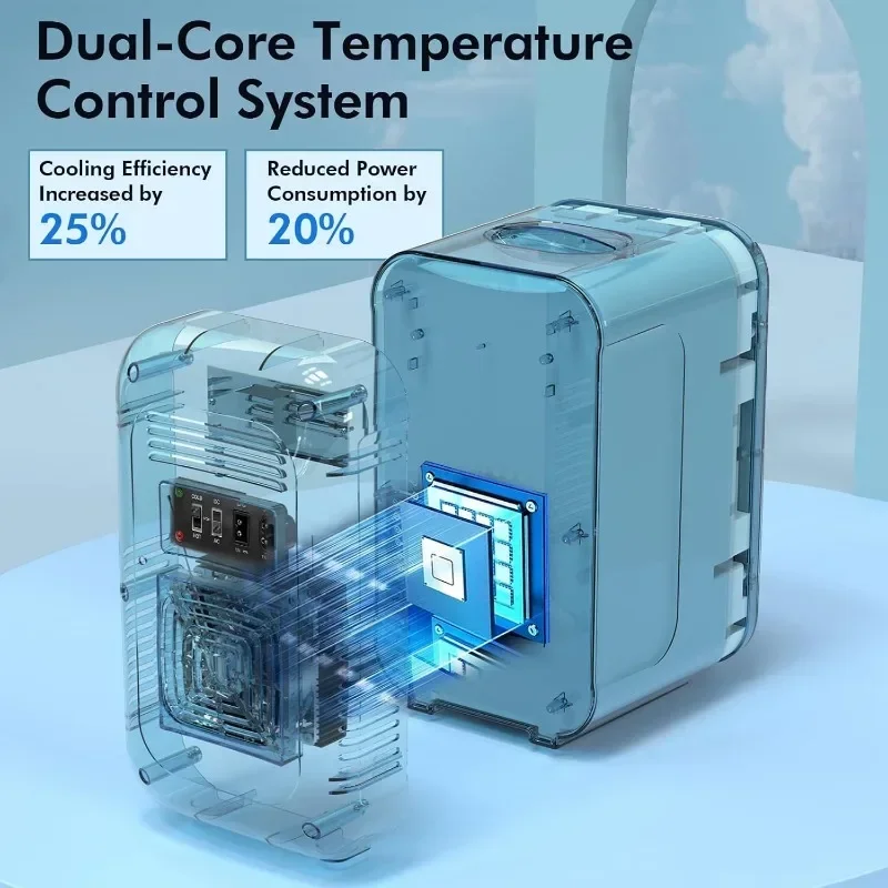 Mini Fridge for Bedroom, Small Refrigerator for Food, Drinks, Cosmetics, Portable Mini Refrigerator for Office, Dormitory, Car