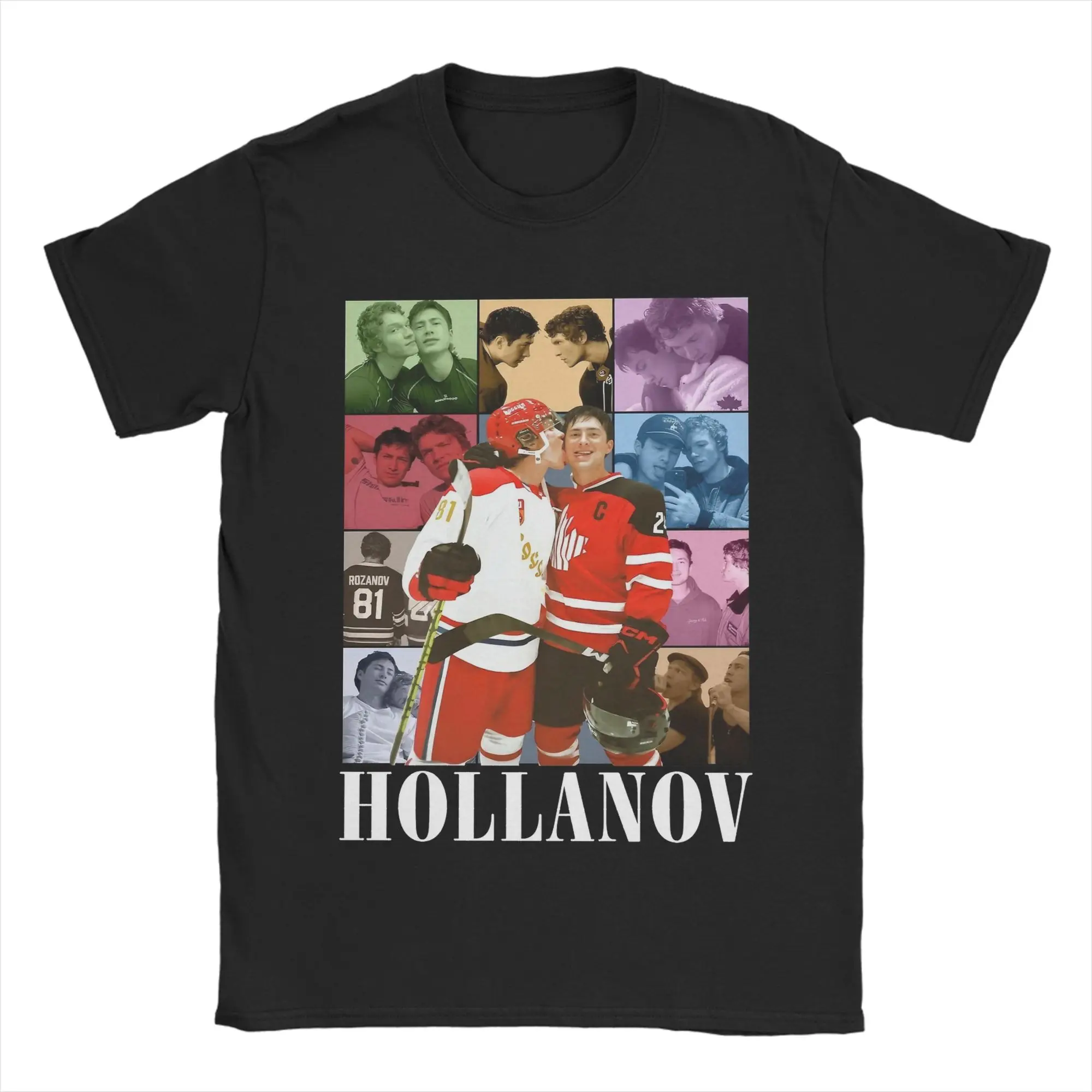 Hollanov Heated Rivalry Ilya And Shane T Shirts for Men 100% Cotton Funny T-Shirt O Neck  Tee Shirt Short Sleeve Tops Gift Idea