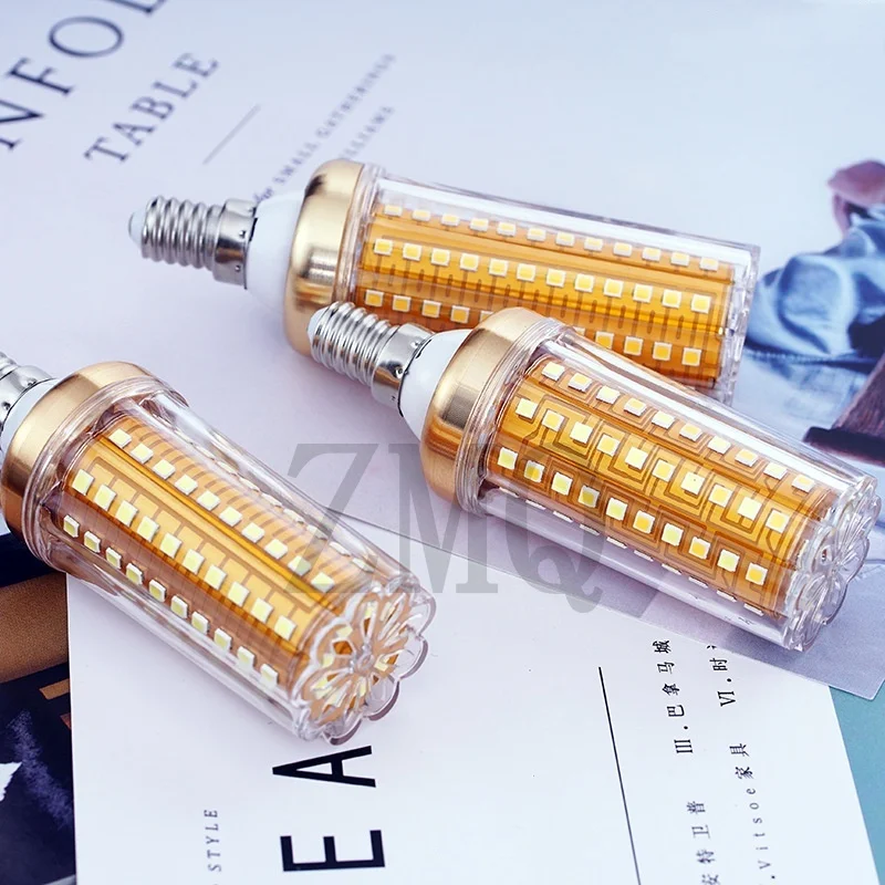 جديد سوبر عمر طويل E27 E14 18 واط 20 واط 24 واط 30 واط LED مصباح لمبة الذرة التيار المتناوب 220 فولت لا وميض 2835 سمد مصباح ليد/الإضاءة